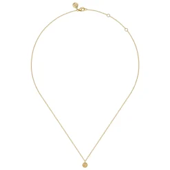 New Gabriel & Co. 14K Yellow Plain Gold Bujukan Pendant Necklace