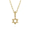 Sale Gabriel & Co. 14K Yellow Plain Gold Bujukan Star Of David Charm With Detachable Bail