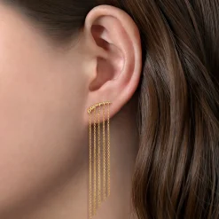 Sale Gabriel & Co. 14K Yellow Plain Gold Drop Earrings