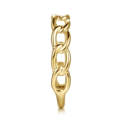 Sale Gabriel & Co. 14K Yellow Plain Gold Link Chain Stackable Ring