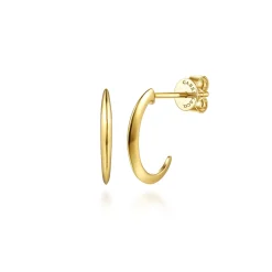Sale Gabriel & Co. 14K Yellow Plain Gold Spike Huggie Earrings