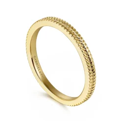 Discount Gabriel & Co. 14K Yellow Plain Gold Stackable Ring