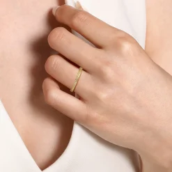 Discount Gabriel & Co. 14K Yellow Plain Gold Stackable Ring