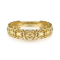 New Gabriel & Co. 14K Yellow Plain Gold Stackable Ring