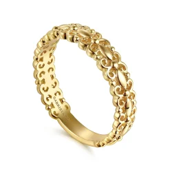 New Gabriel & Co. 14K Yellow Plain Gold Stackable Ring