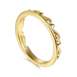Hot Gabriel & Co. 14K Yellow Plain Gold Stackable Ring