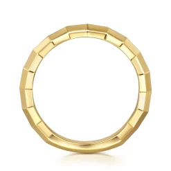 Best Gabriel & Co. 14K Yellow Plain Gold Zig-Zag Stackable Ladies Ring