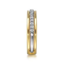 Online Gabriel & Co. 14K Yellow-White Gold Round Diamond Anniversary Band - 0.25 ct