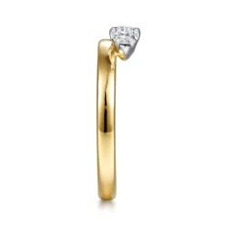 Clearance Gabriel & Co. Lace - 14K Yellow Gold Pear Diamond Enhancer - 0.4 ct