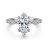 Best Gabriel & Co. Lanna - 14K White Gold Marquise Shape Diamond Engagement Ring