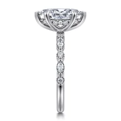 Best Gabriel & Co. Lanna - 14K White Gold Marquise Shape Diamond Engagement Ring