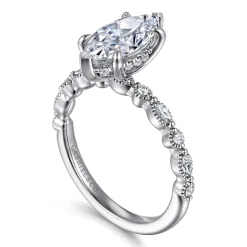 Best Gabriel & Co. Lanna - 14K White Gold Marquise Shape Diamond Engagement Ring