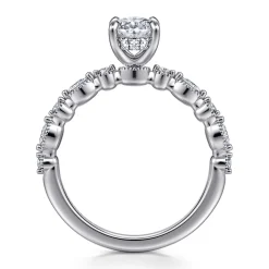 Clearance Gabriel & Co. Lanna - 14K White Gold Oval Diamond Engagement Ring