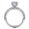 Online Gabriel & Co. Lanna - 14K White Gold Oval Diamond Engagement Ring