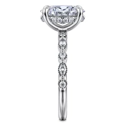 Online Gabriel & Co. Lanna - 14K White Gold Oval Diamond Engagement Ring