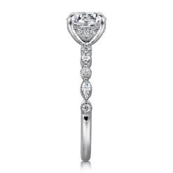 Best Gabriel & Co. Lanna - 14K White Gold Round Diamond Engagement Ring