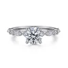 Hot Gabriel & Co. Lanna - 14K White Gold Round Diamond Engagement Ring
