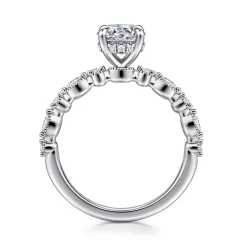 Hot Gabriel & Co. Lanna - 14K White Gold Round Diamond Engagement Ring