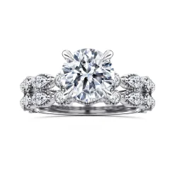 Online Gabriel & Co. Lanna - 14K White Gold Round Diamond Engagement Ring