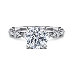 Online Gabriel & Co. Lanna - 14K White Gold Round Diamond Engagement Ring