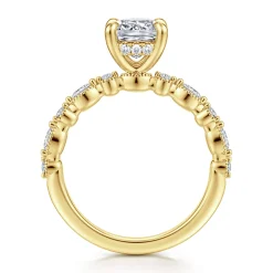 Gabriel & Co. Lanna - 14K Yellow Gold Cushion Cut Diamond Engagement Ring