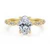 Outlet Gabriel & Co. Lanna - 14K Yellow Gold Oval Diamond Engagement Ring