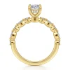 New Gabriel & Co. Lanna - 14K Yellow Gold Oval Diamond Engagement Ring