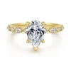 Best Gabriel & Co. Lanna - 14K Yellow Gold Pear Shape Diamond Engagement Ring