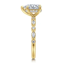 Best Gabriel & Co. Lanna - 14K Yellow Gold Pear Shape Diamond Engagement Ring