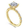Hot Gabriel & Co. Lanna - 14K Yellow Gold Princess Cut Diamond Engagement Ring