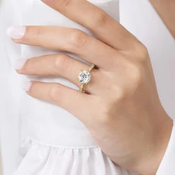 Gabriel & Co. Lanna - 14K Yellow Gold Round Diamond Engagement Ring