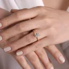 Sale Gabriel & Co. Lark - 14K Rose Gold Round Solitaire Engagement Ring