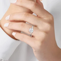 Hot Gabriel & Co. Lark - 14K White Gold Cushion Cut Solitaire Engagement Ring