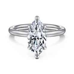 Online Gabriel & Co. Lark - 14K White Gold Marquise Shape Solitaire Engagement Ring