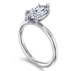 Clearance Gabriel & Co. Lark - 14K White Gold Marquise Shape Solitaire Engagement Ring