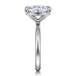 Discount Gabriel & Co. Lark - 14K White Gold Oval Solitaire Engagement Ring
