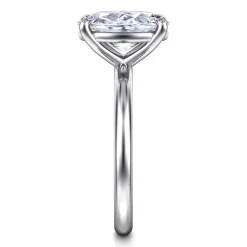 Best Gabriel & Co. Lark - 14K White Gold Oval Solitaire Engagement Ring