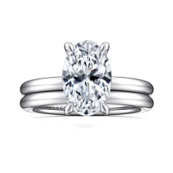 Best Gabriel & Co. Lark - 14K White Gold Oval Solitaire Engagement Ring