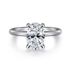 Clearance Gabriel & Co. Lark - 14K White Gold Oval Solitaire Engagement Ring