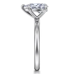 Best Gabriel & Co. Lark - 14K White Gold Pear Shape Solitaire Engagement Ring