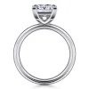 Discount Gabriel & Co. Lark - 14K White Gold Princess Cut Solitaire Engagement Ring