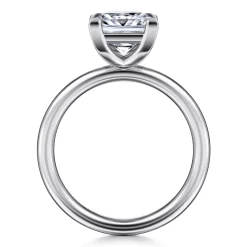 Discount Gabriel & Co. Lark - 14K White Gold Princess Cut Solitaire Engagement Ring