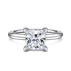 Discount Gabriel & Co. Lark - 14K White Gold Princess Cut Solitaire Engagement Ring