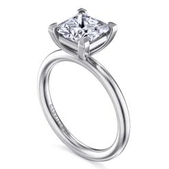 Discount Gabriel & Co. Lark - 14K White Gold Princess Cut Solitaire Engagement Ring