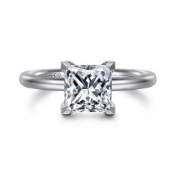 Outlet Gabriel & Co. Lark - 14K White Gold Princess Cut Solitaire Engagement Ring