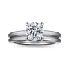 Hot Gabriel & Co. Lark - 14K White Gold Round Solitaire Engagement Ring