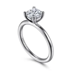 Hot Gabriel & Co. Lark - 14K White Gold Round Solitaire Engagement Ring