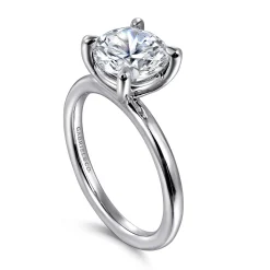 Gabriel & Co. Lark - 14K White Gold Round Solitaire Engagement Ring