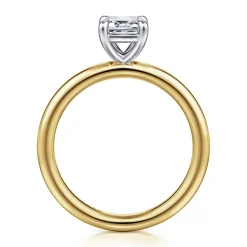 Online Gabriel & Co. Lark - 14K White Yellow Gold Emerald Cut Solitaire Engagement Ring