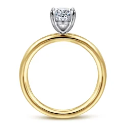 Online Gabriel & Co. Lark - 14K White Yellow Gold Oval Solitaire Engagement Ring
